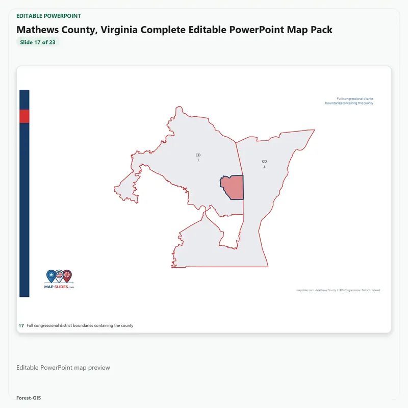 Mathews County, Virginia Editable Map Pack - Image 5