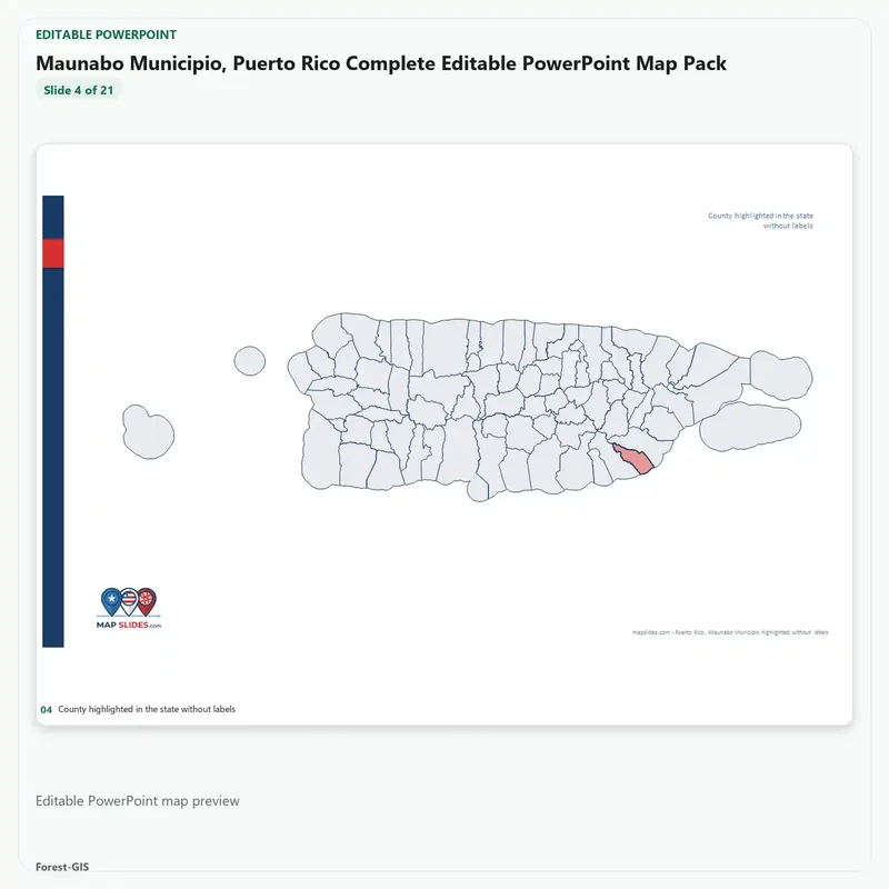 Maunabo Municipio, Puerto Rico Editable Map Pack - Image 4