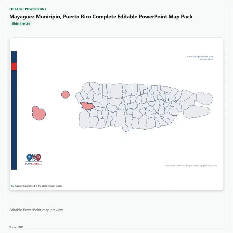 Mayagüez Municipio, Puerto Rico Editable Map Pack - Image 4