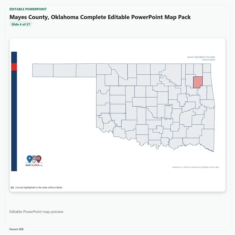 Mayes County, Oklahoma Editable Map Pack - Image 4