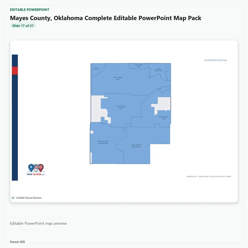 Mayes County, Oklahoma Editable Map Pack - Image 5