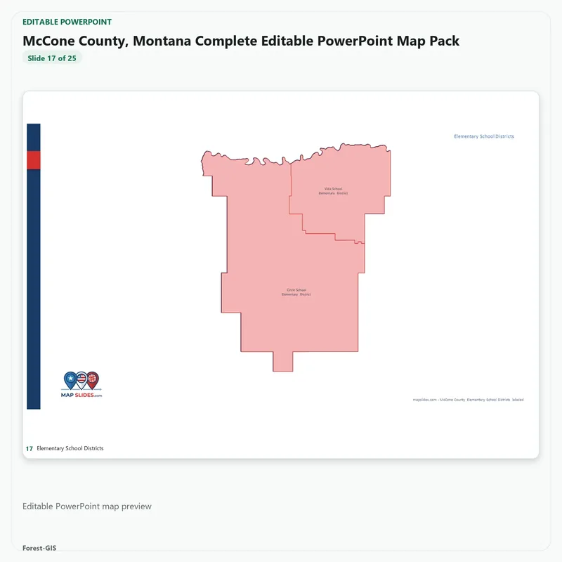 McCone County, Montana Editable Map Pack - Image 5
