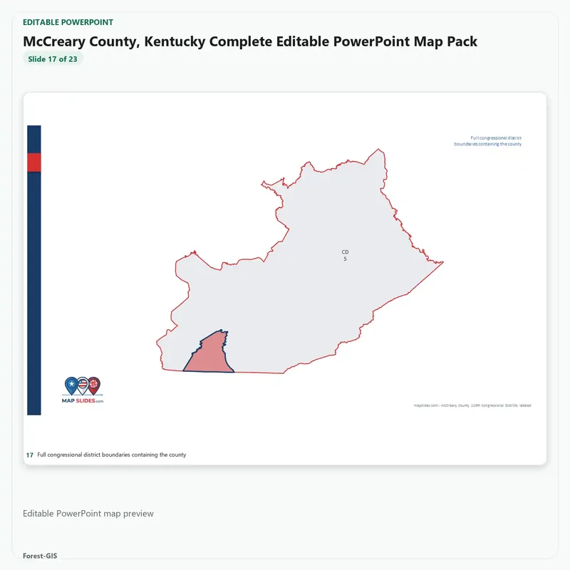 McCreary County, Kentucky Editable Map Pack - Image 5