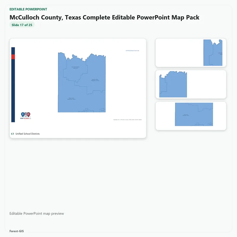 McCulloch County, Texas Editable Map Pack - Image 5