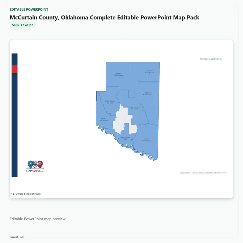 McCurtain County, Oklahoma Editable Map Pack - Image 5