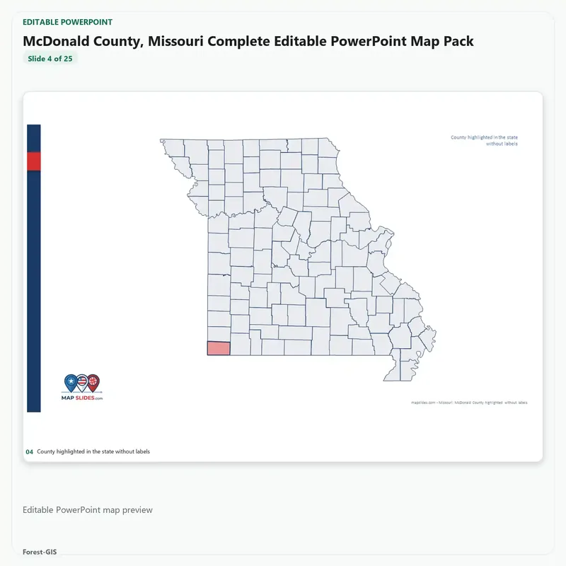 McDonald County, Missouri Editable Map Pack - Image 4
