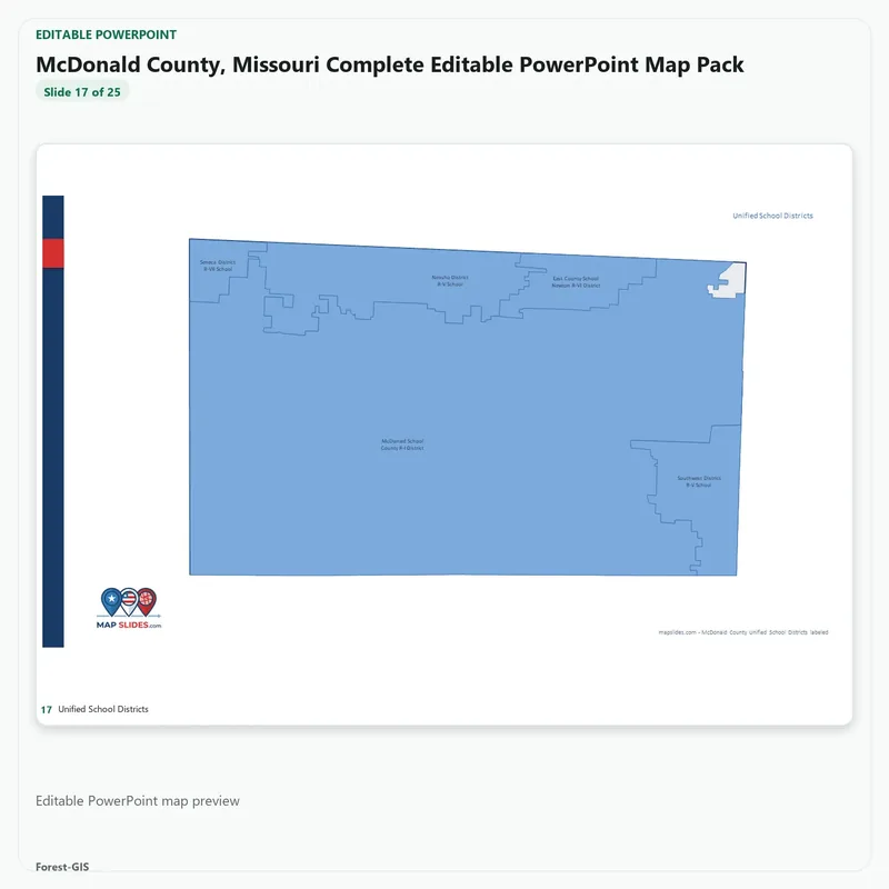 McDonald County, Missouri Editable Map Pack - Image 5