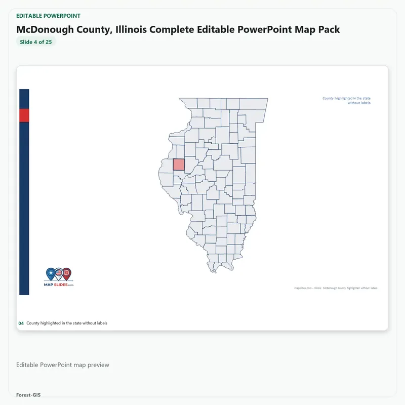 McDonough County, Illinois Editable Map Pack - Image 4