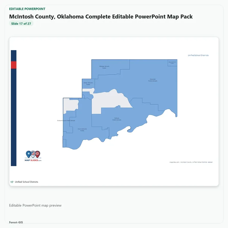 McIntosh County, Oklahoma Editable Map Pack - Image 5