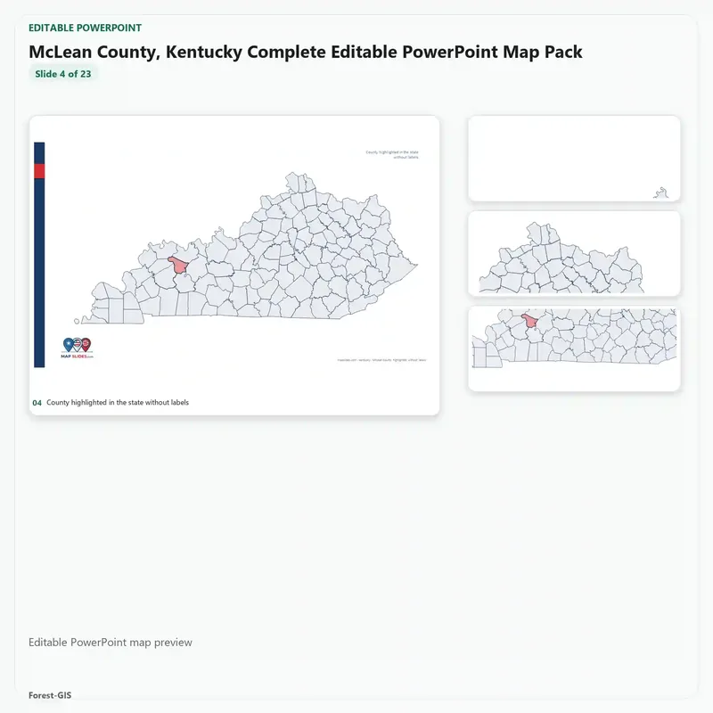 McLean County, Kentucky Editable Map Pack - Image 4