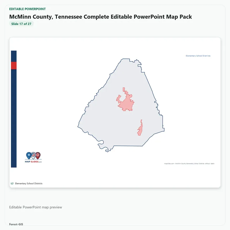 McMinn County, Tennessee Editable Map Pack - Image 5