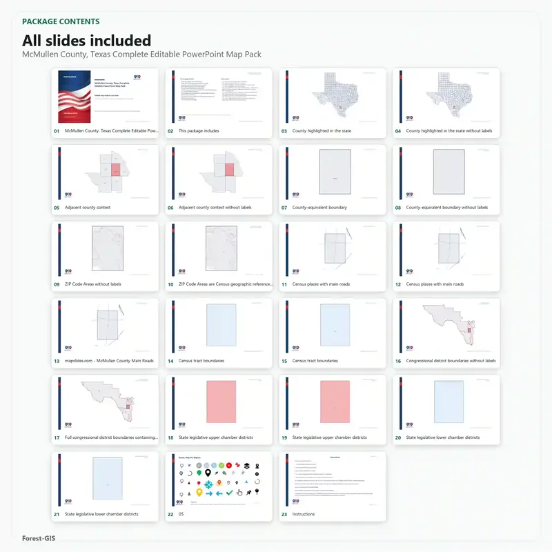 McMullen County, Texas Editable Map Pack - Image 2