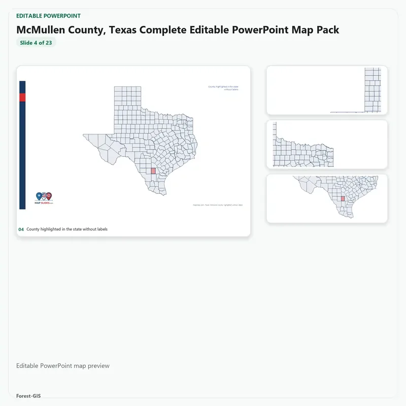 McMullen County, Texas Editable Map Pack - Image 4