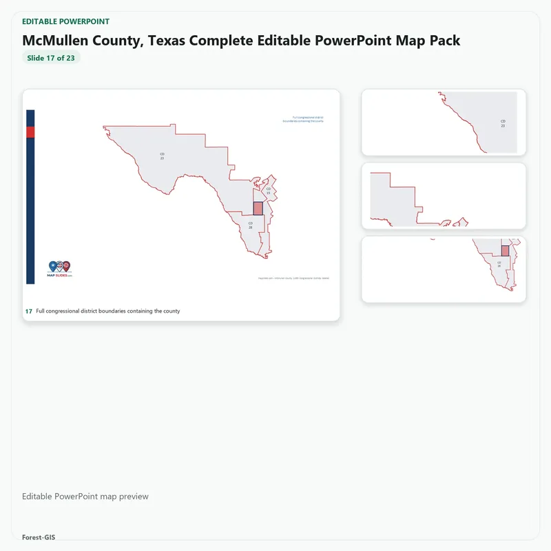McMullen County, Texas Editable Map Pack - Image 5