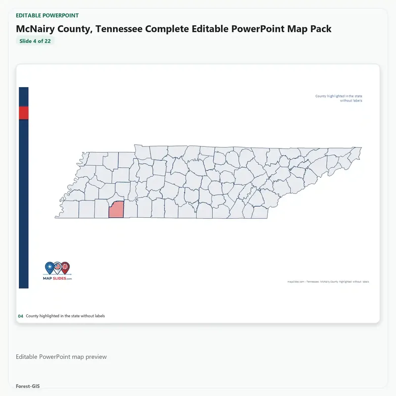 McNairy County, Tennessee Editable Map Pack - Image 4