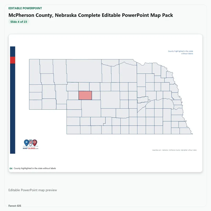 McPherson County, Nebraska Editable Map Pack - Image 4