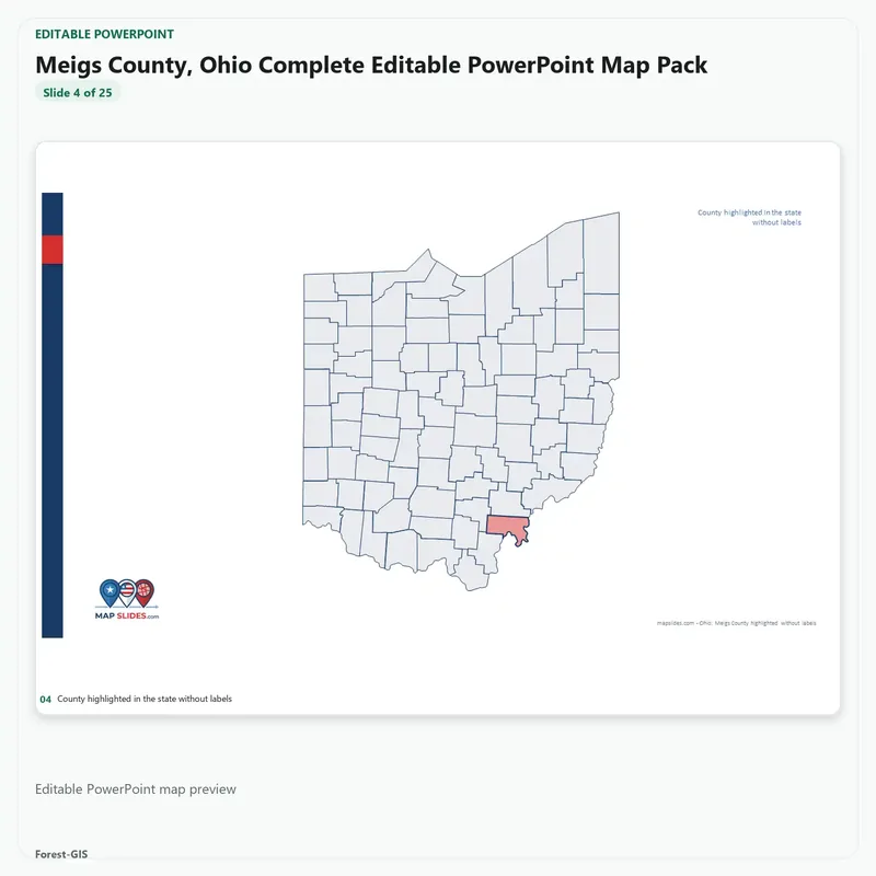 Meigs County, Ohio Editable Map Pack - Image 4