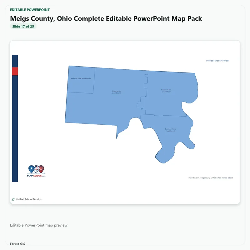 Meigs County, Ohio Editable Map Pack - Image 5