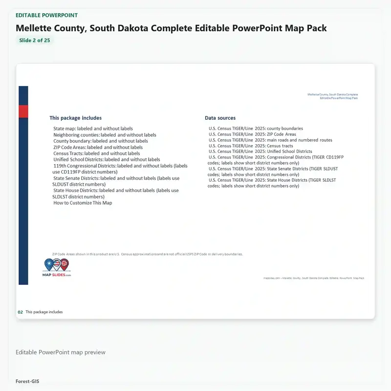 Mellette County, South Dakota Editable Map Pack - Image 3