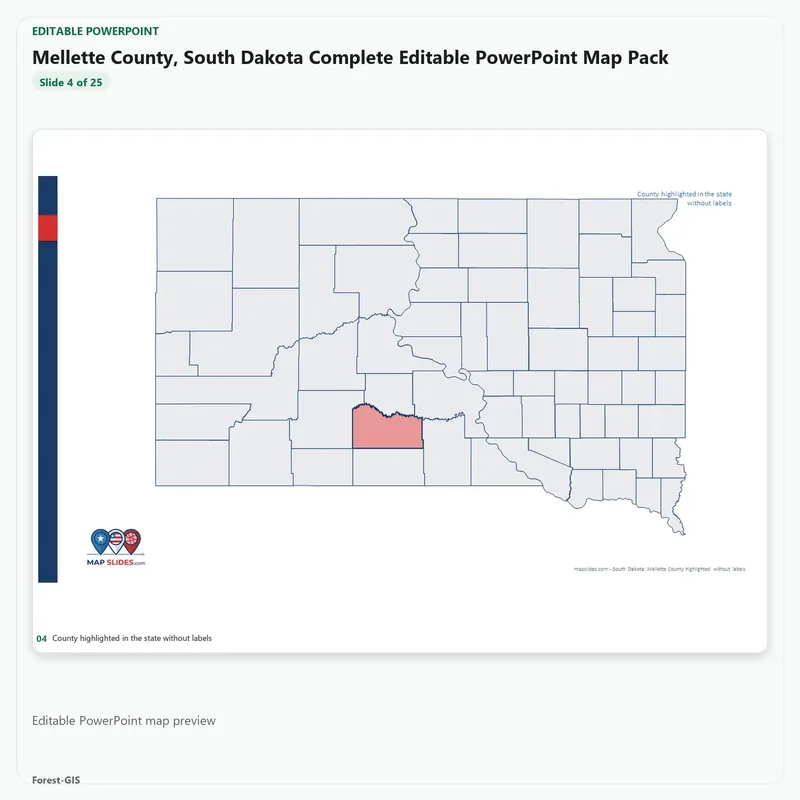 Mellette County, South Dakota Editable Map Pack - Image 4