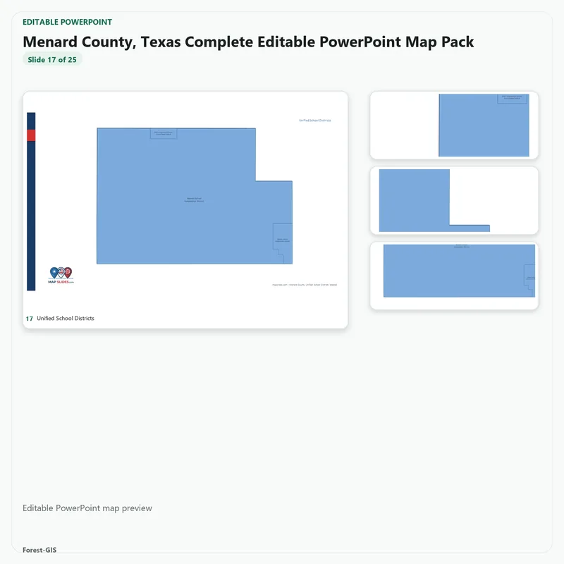 Menard County, Texas Editable Map Pack - Image 5