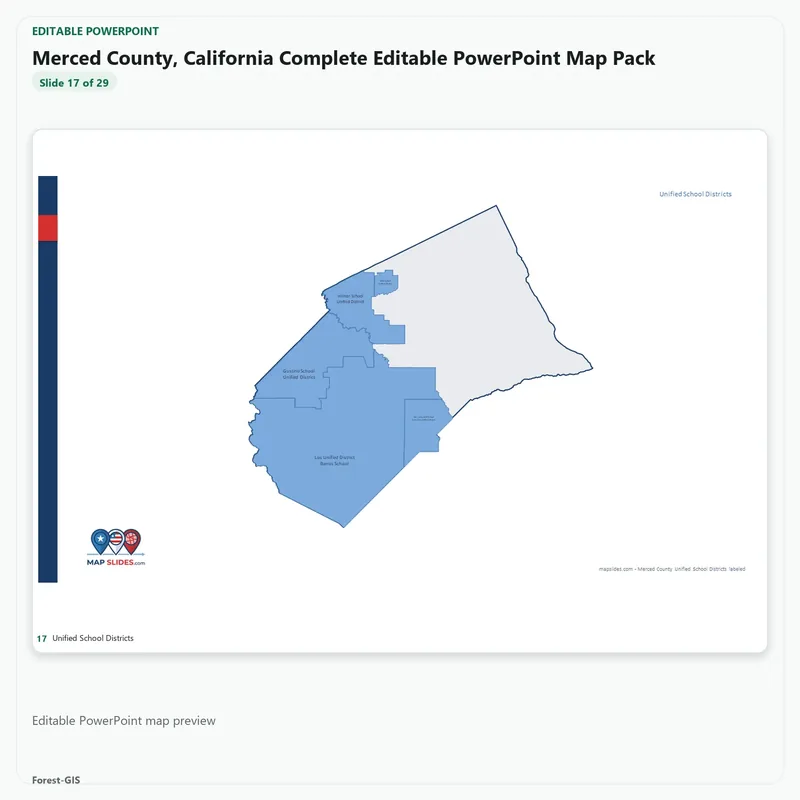 Merced County, California Editable Map Pack - Image 5