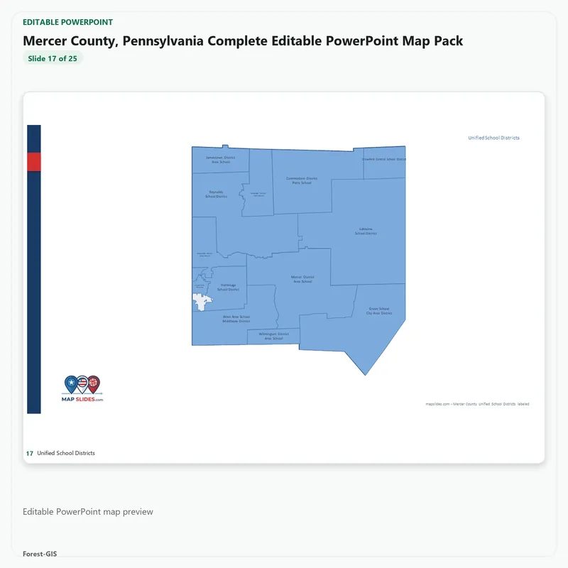 Mercer County, Pennsylvania Editable Map Pack - Image 5