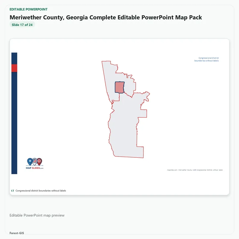 Meriwether County, Georgia Editable Map Pack - Image 5