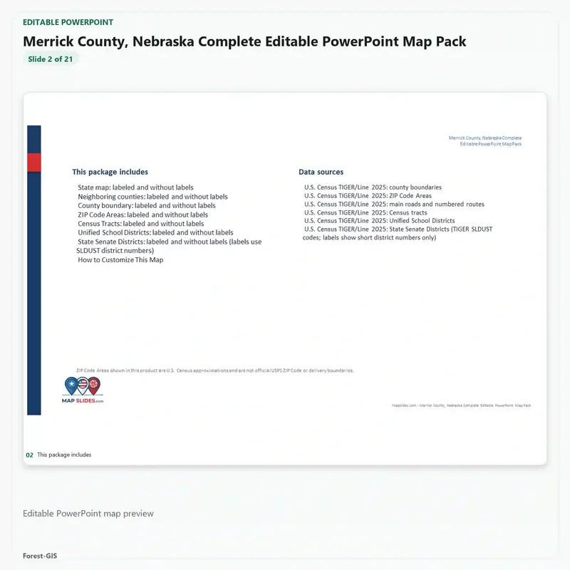 Merrick County, Nebraska Editable Map Pack - Image 3