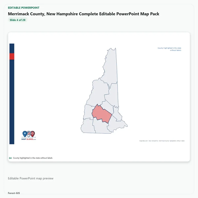 Merrimack County, New Hampshire Editable Map Pack - Image 4
