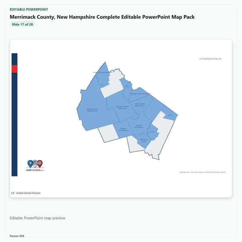 Merrimack County, New Hampshire Editable Map Pack - Image 5