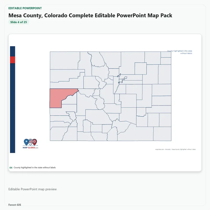 Mesa County, Colorado Editable Map Pack - Image 4