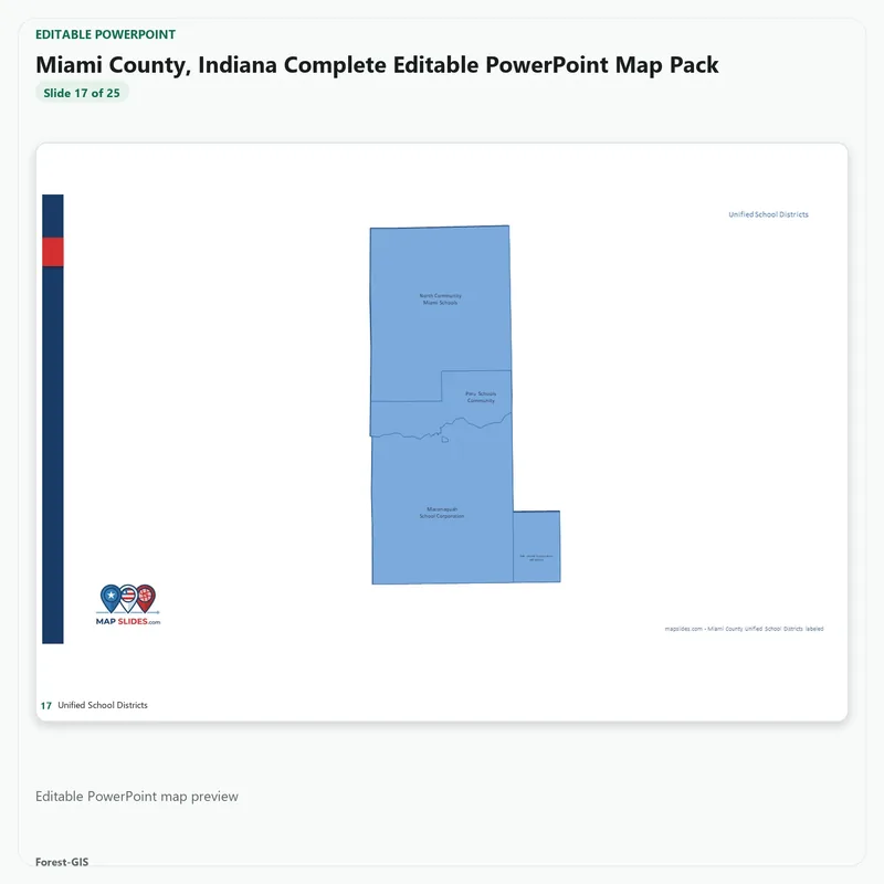 Miami County, Indiana Editable Map Pack - Image 5