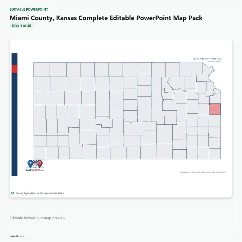 Miami County, Kansas Editable Map Pack - Image 4