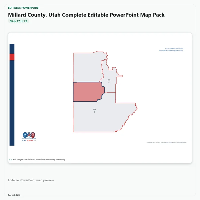 Millard County, Utah Editable Map Pack - Image 5