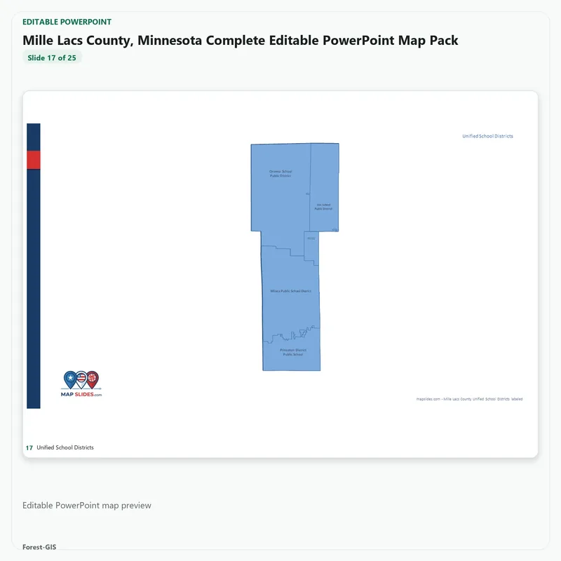 Mille Lacs County, Minnesota Editable Map Pack - Image 5