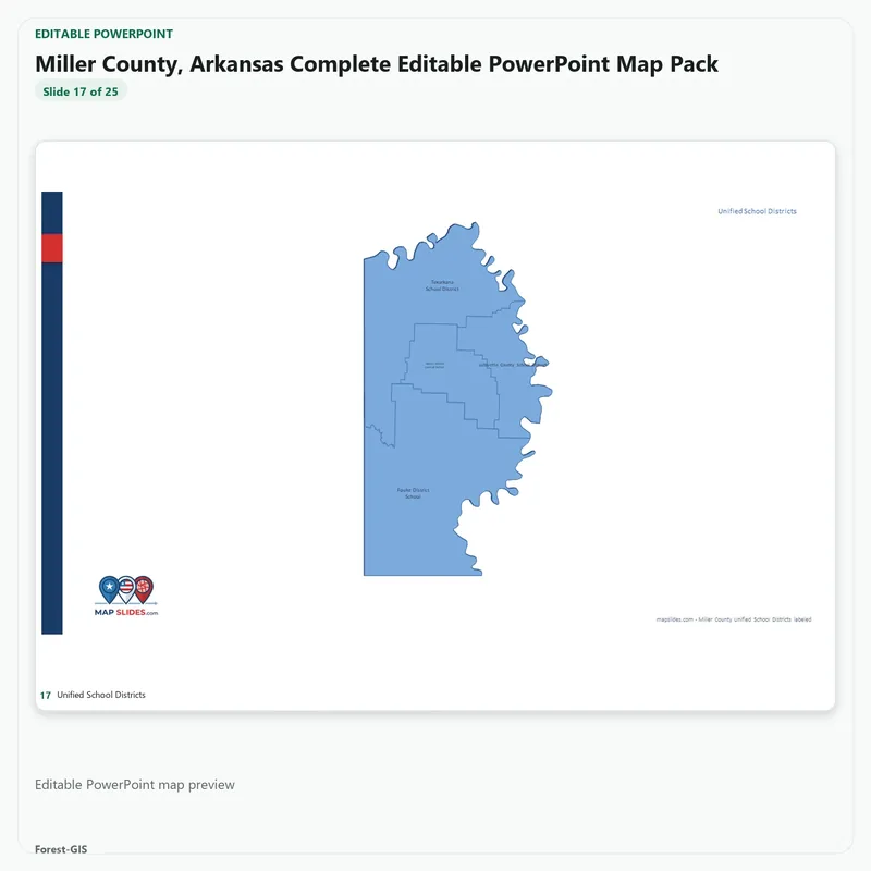Miller County, Arkansas Editable Map Pack - Image 5