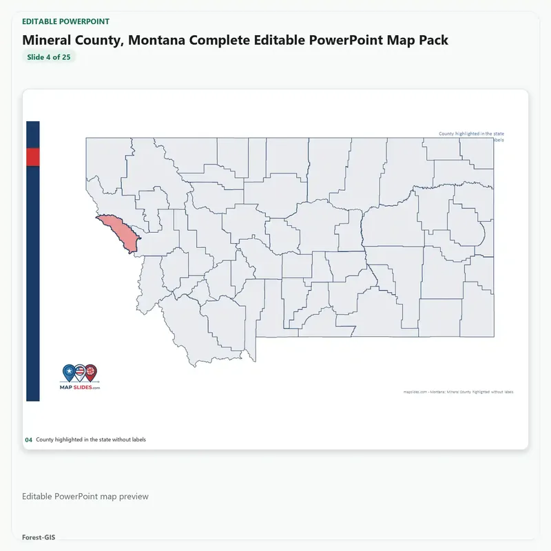 Mineral County, Montana Editable Map Pack - Image 4