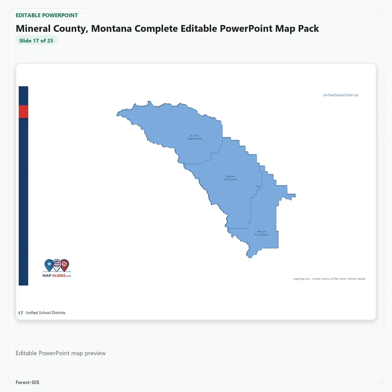 Mineral County, Montana Editable Map Pack - Image 5
