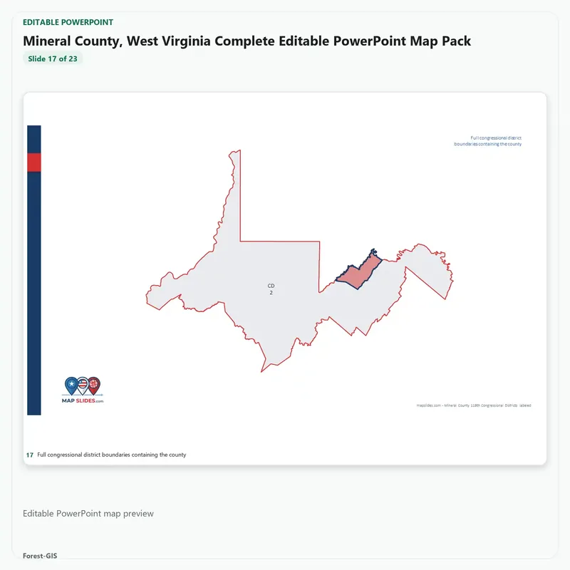 Mineral County, West Virginia Editable Map Pack - Image 5