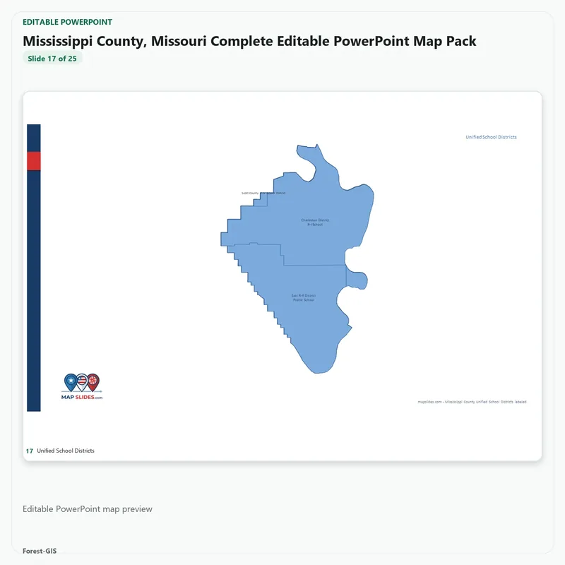 Mississippi County, Missouri Editable Map Pack - Image 5