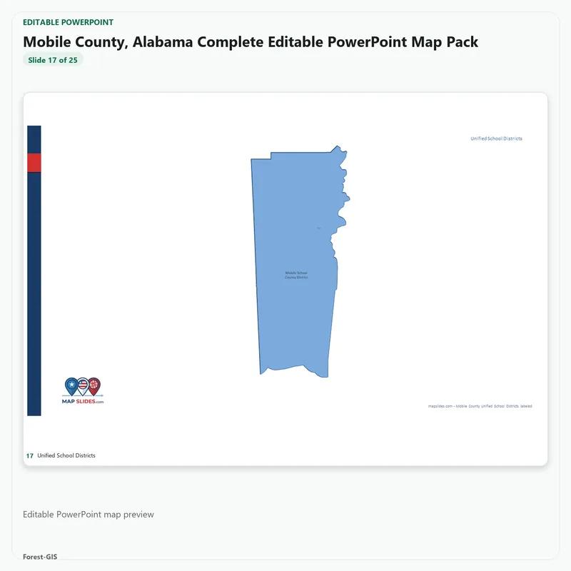 Mobile County, Alabama Editable Map Pack - Image 5