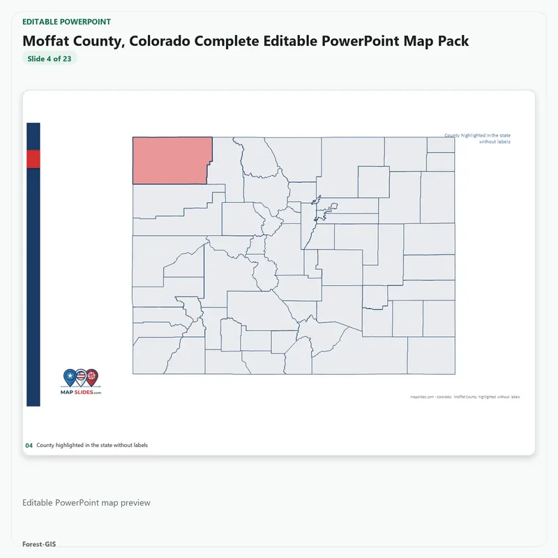 Moffat County, Colorado Editable Map Pack - Image 4