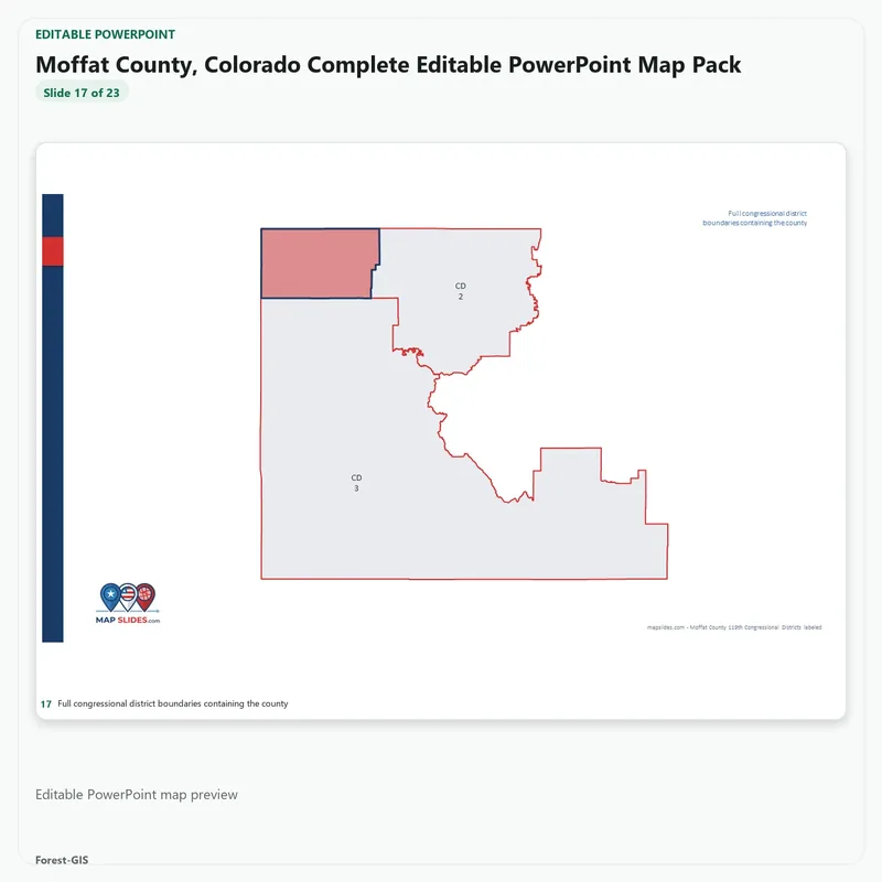 Moffat County, Colorado Editable Map Pack - Image 5