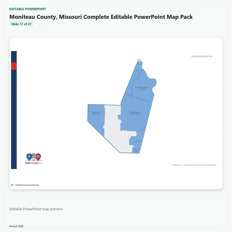 Moniteau County, Missouri Editable Map Pack - Image 5