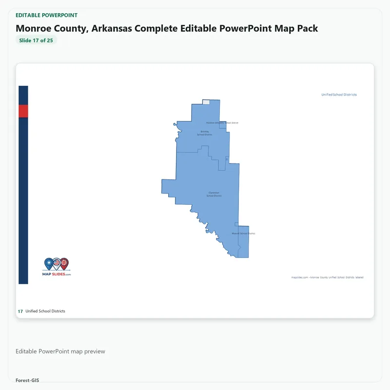 Monroe County, Arkansas Editable Map Pack - Image 5