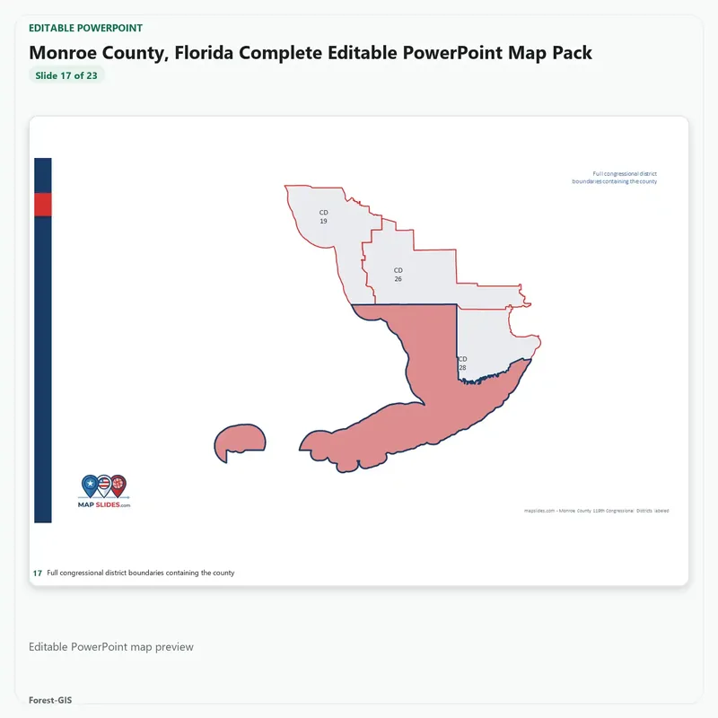 Monroe County, Florida Editable Map Pack - Image 5