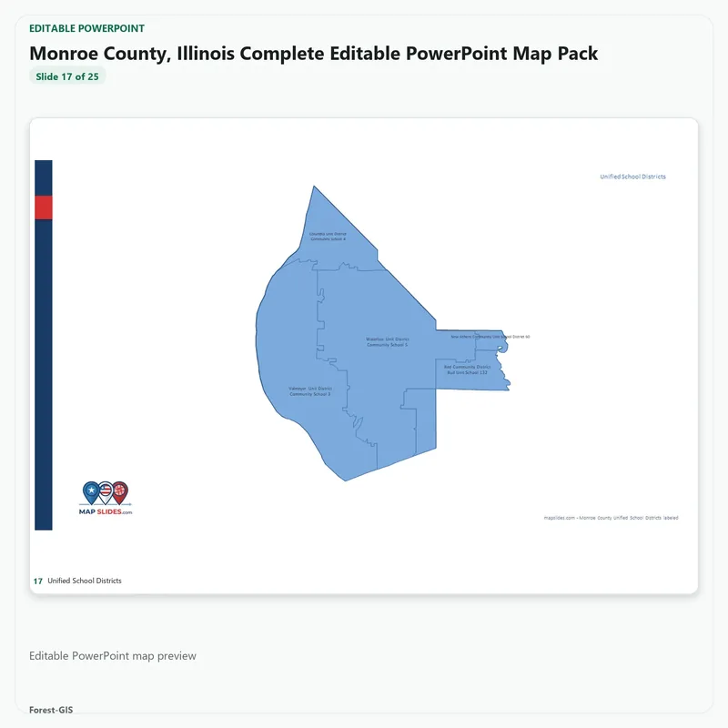 Monroe County, Illinois Editable Map Pack - Image 5