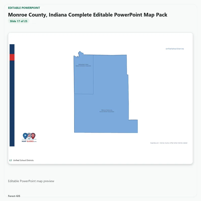 Monroe County, Indiana Editable Map Pack - Image 5