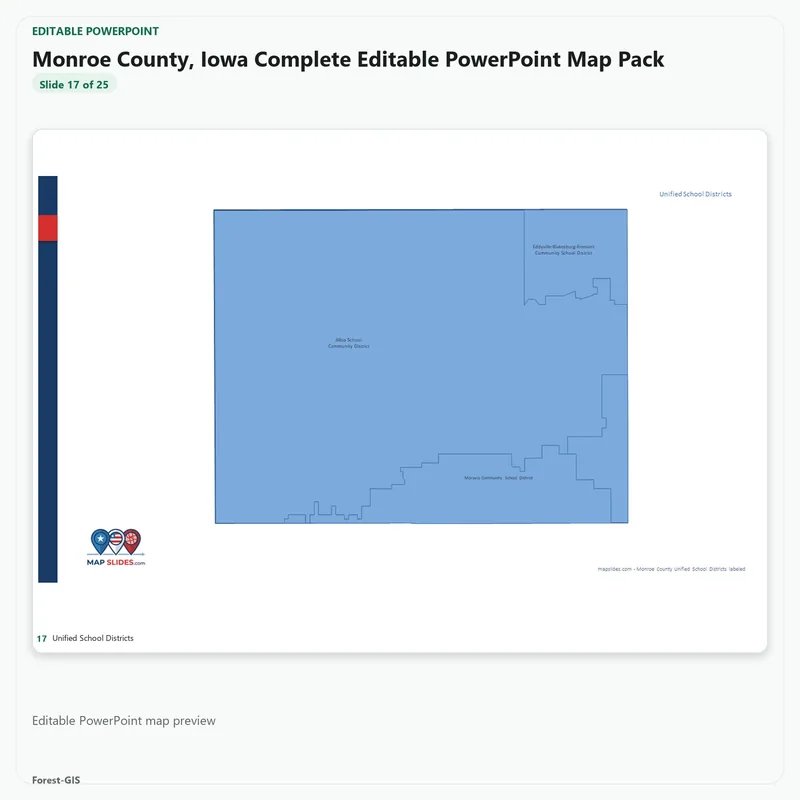 Monroe County, Iowa Editable Map Pack - Image 5